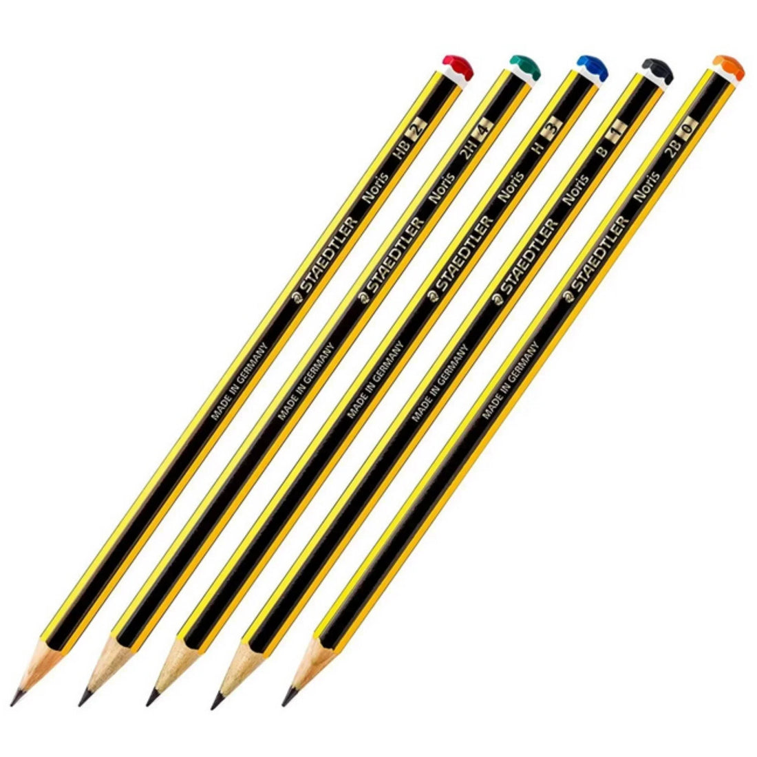 Classificazione matite Staedtler: gradazioni HB, 2B, 4H, Noris e Mars Lumograph