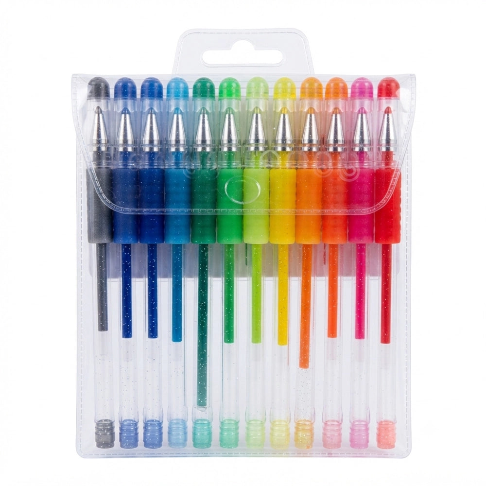 12 Penne Glitter Colorate Tinta Unita Glitteriosima – Gel Ink Pen 1.0