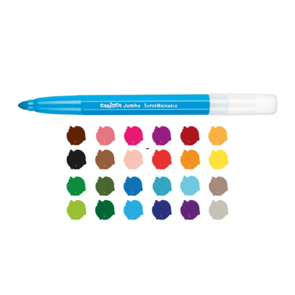 Confezione da 30 pennarelli Carioca Jumbo Super Washable — vista frontale