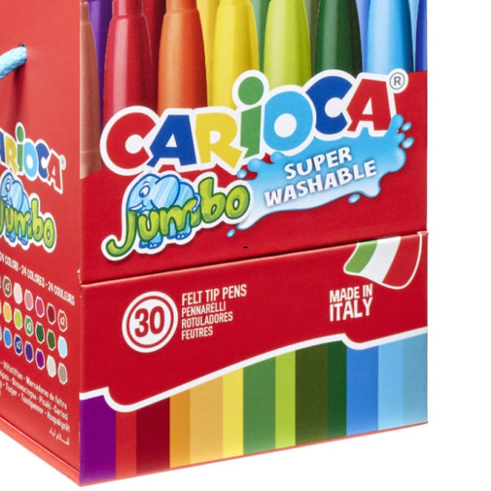 Bambino che disegna con pennarelli Carioca Jumbo Super Washable