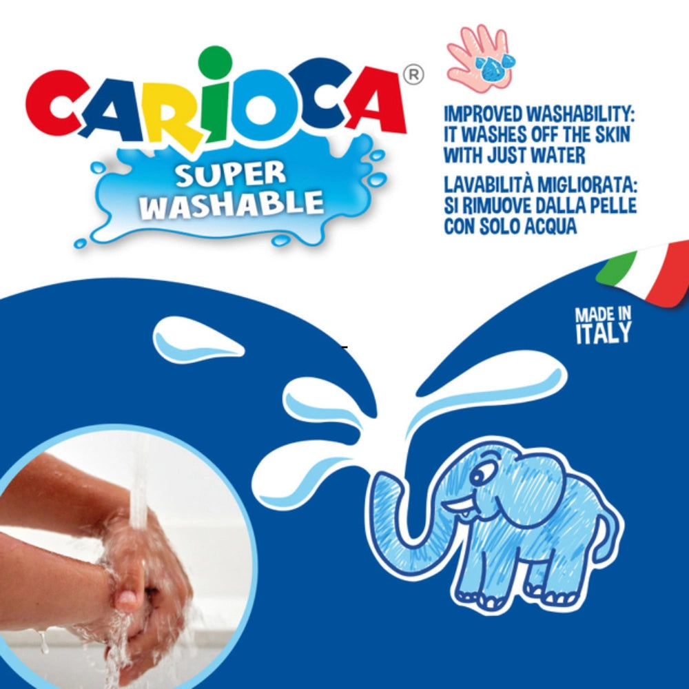 Scatola rigida 60 pennarelli Carioca Joy Super Washable 30 colori con manico — vista frontale