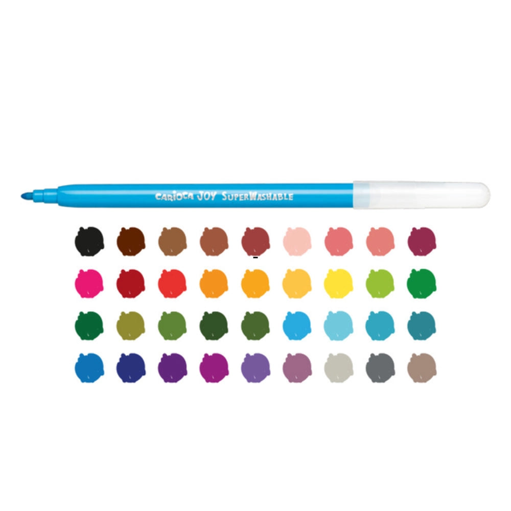 Pennarello Carioca Joy Super Washable con palette 30 colori