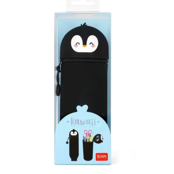 Astuccio legami in silicone pinguino disponibile da cartoleria claudio a giugliano in campania napoli