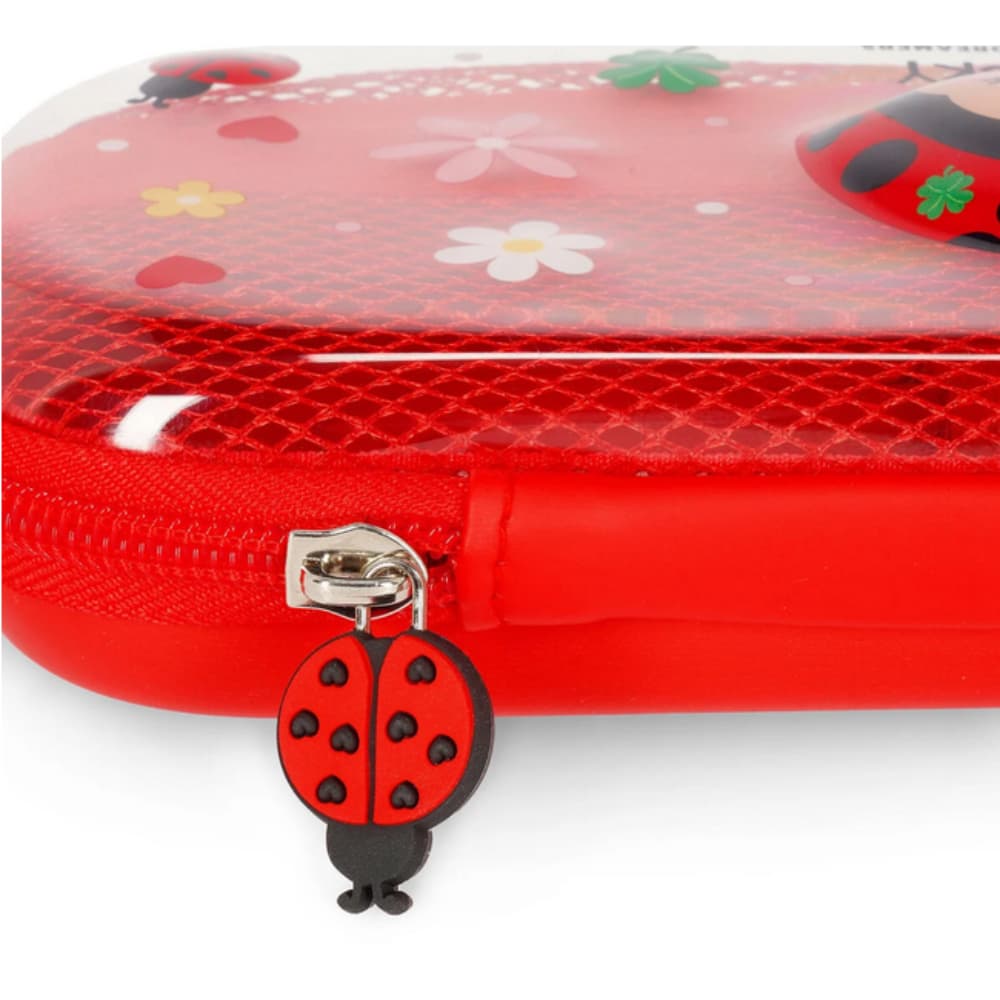 Astuccio rigido trasparente Legami coccinella Get lucky Lady bug disponibile da cartoleria claudio a giugliano napoli