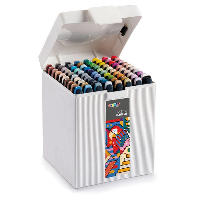 Sketch marker brush doppia punta Carioca plus 80 colori disponible da cartoleria claudio a giugliano napoli
