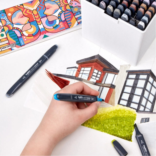 Sketch marker brush doppia punta Carioca plus 80 colori disponible da cartoleria claudio a giugliano napoli