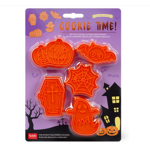 Legami Kit Halloween – 3 penne, astuccio e 5 formine biscotti Cookie Time