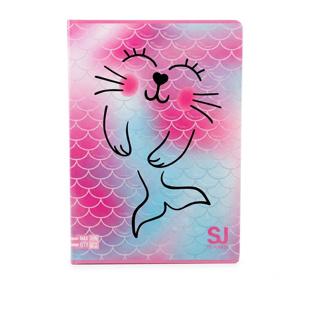 Quaderno Maxi SJ Gang copertina Gatto Sirena rosa — rigatura B 3ª elementare