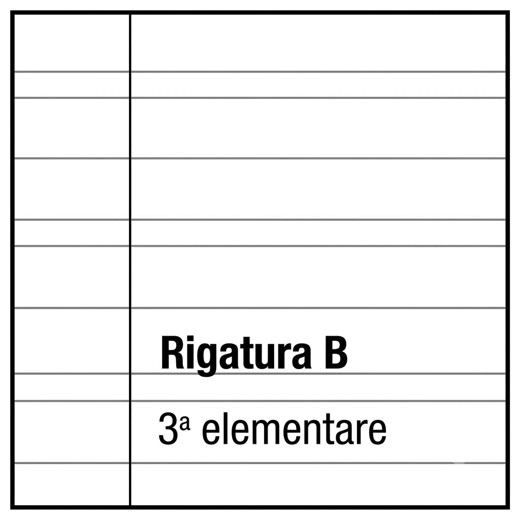 Rigatura B per 3ª elementare — rigo stretto con margine laterale