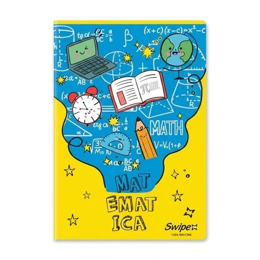 Set 3 Quaderni Swipe Matematica Quadretti con Margine
