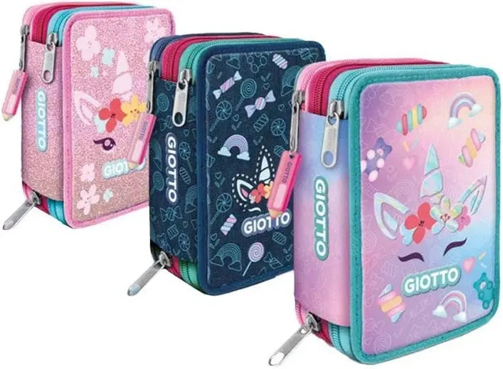 astuccio completo giotto 3 zip cartoleria claudio giugliano