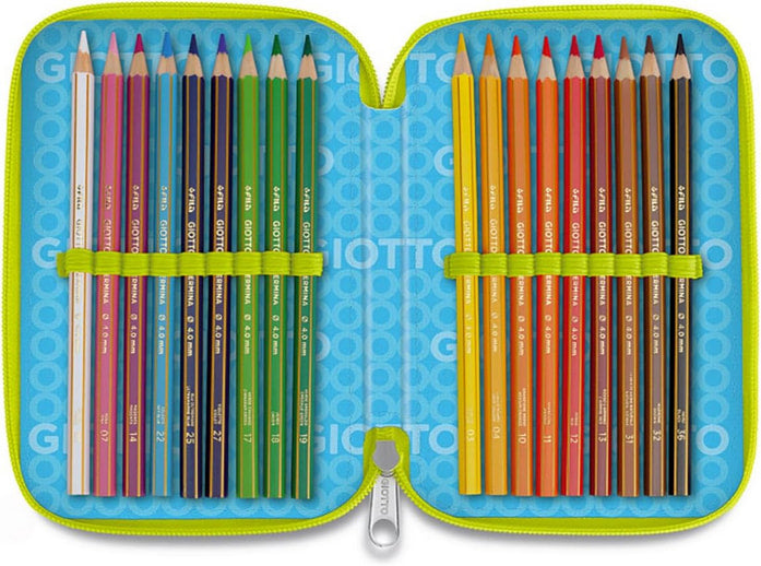 astuccio completo giotto 3 zip cartoleria claudio giugliano