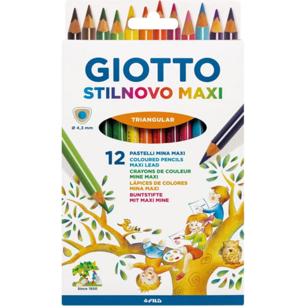 pastelli giotto maxi stilnovo disponibili da cartoleria claudio a giugliano napoli