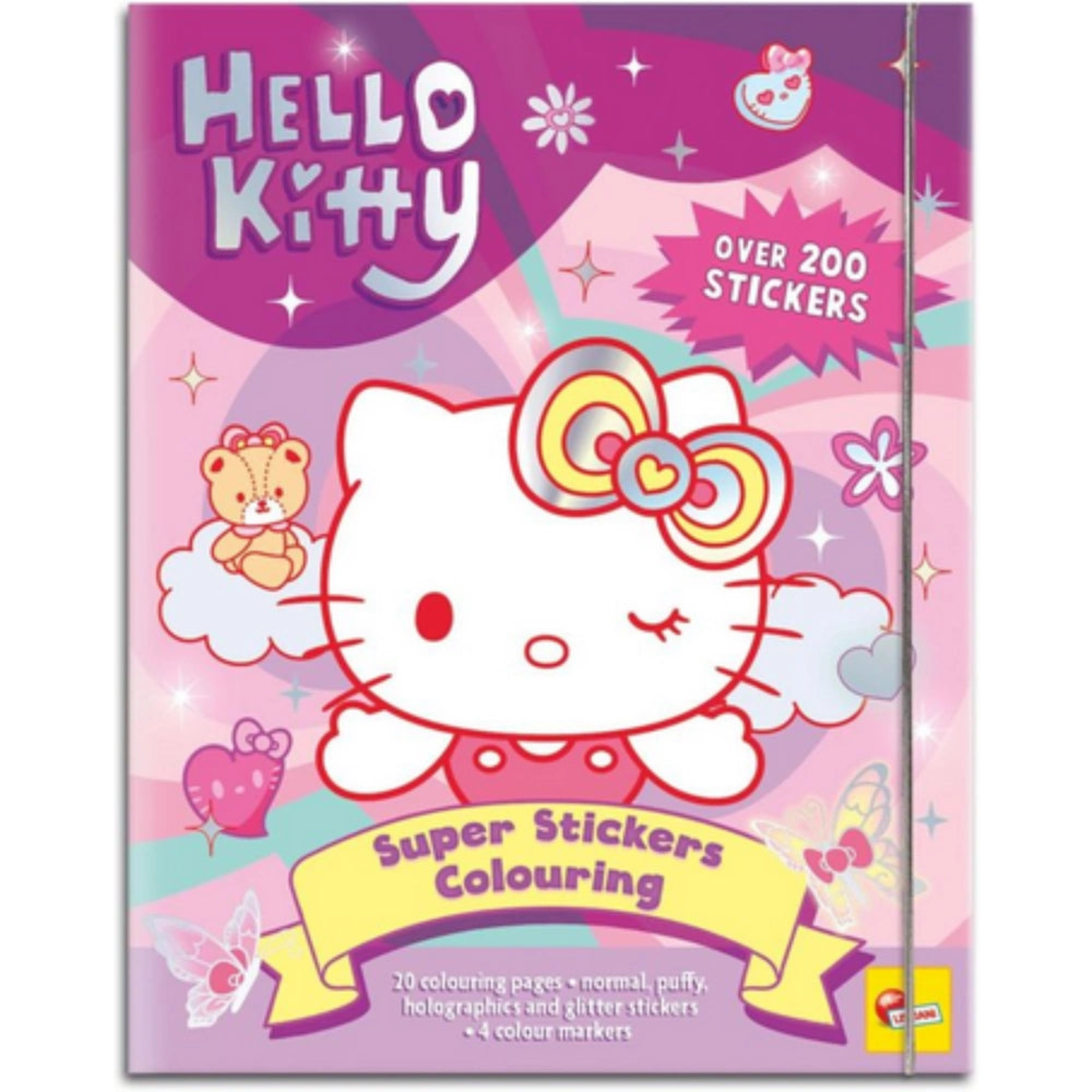 Hello Kitty Super Stickers Colouring - Libro da Colorare con Adesivi