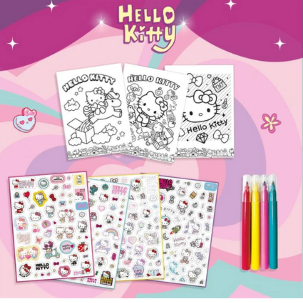 Hello Kitty Super Stickers Colouring - Libro da Colorare con Adesivi