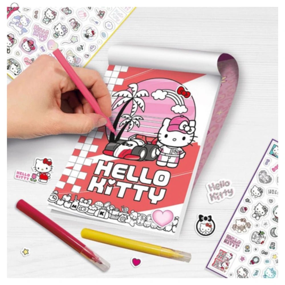 Hello Kitty Super Stickers Colouring - Libro da Colorare con Adesivi
