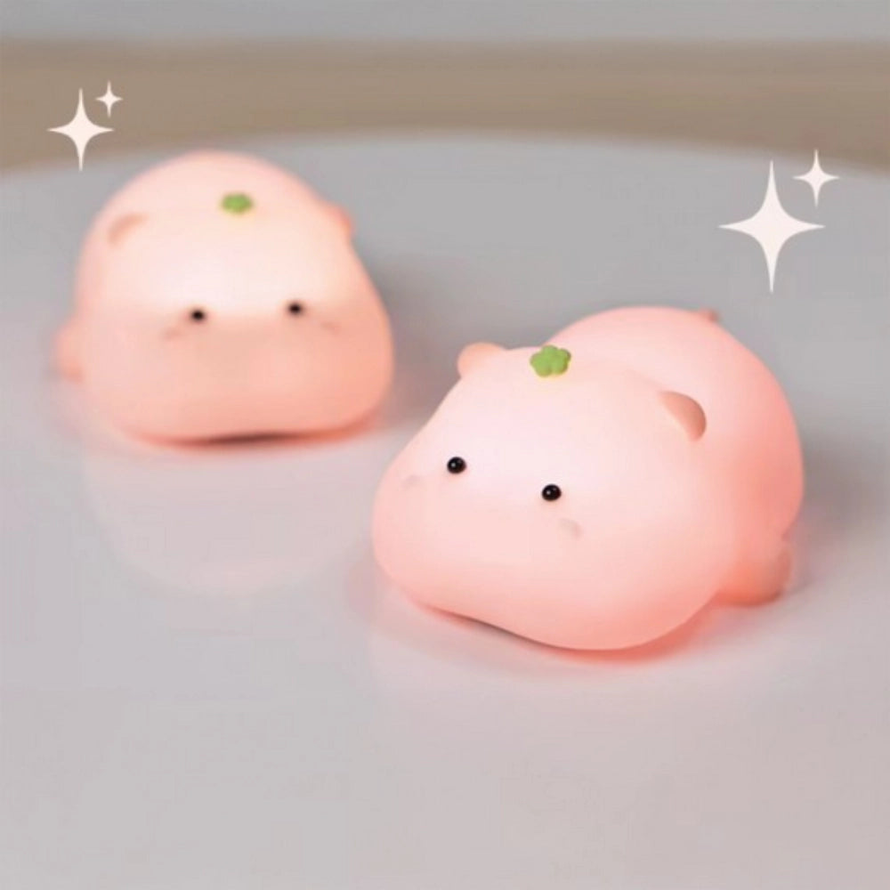 Lampada in Silicone Olli Chibi Friends Baby Hippo - Luce Notturna Ricaricabile