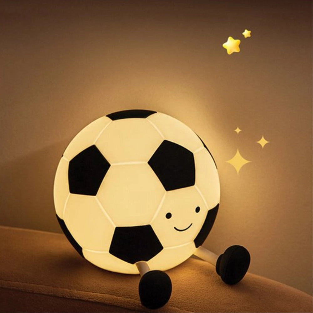 Lampada in Silicone Olli Chibi Friends Palla da Calcio - Luce Notturna Ricaricabile