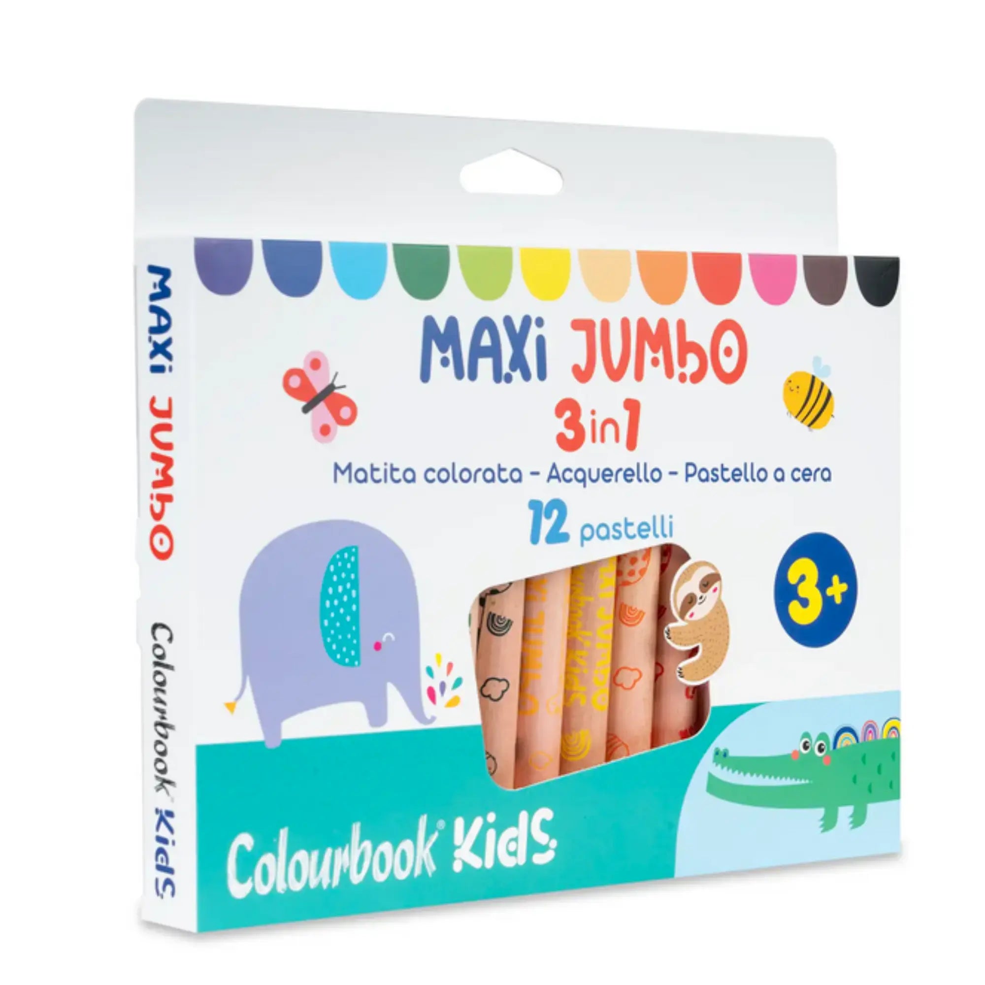 Matite Colorate Maxi Jumbo 3 in 1 Colourbook – Acquerellabili