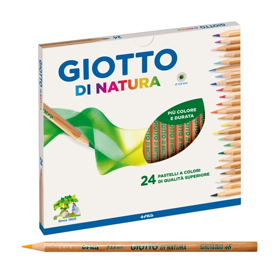 pastelli giotto natura 24 colori disponibili da cartoleria claudio a giugliano in campania napoli
