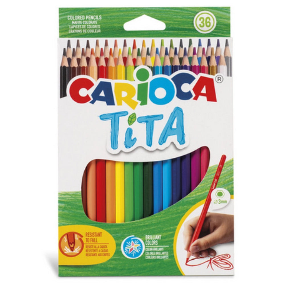 Pastelli carioca Tita 36 colori disponibili da cartoleria claudio a giugliano napoli