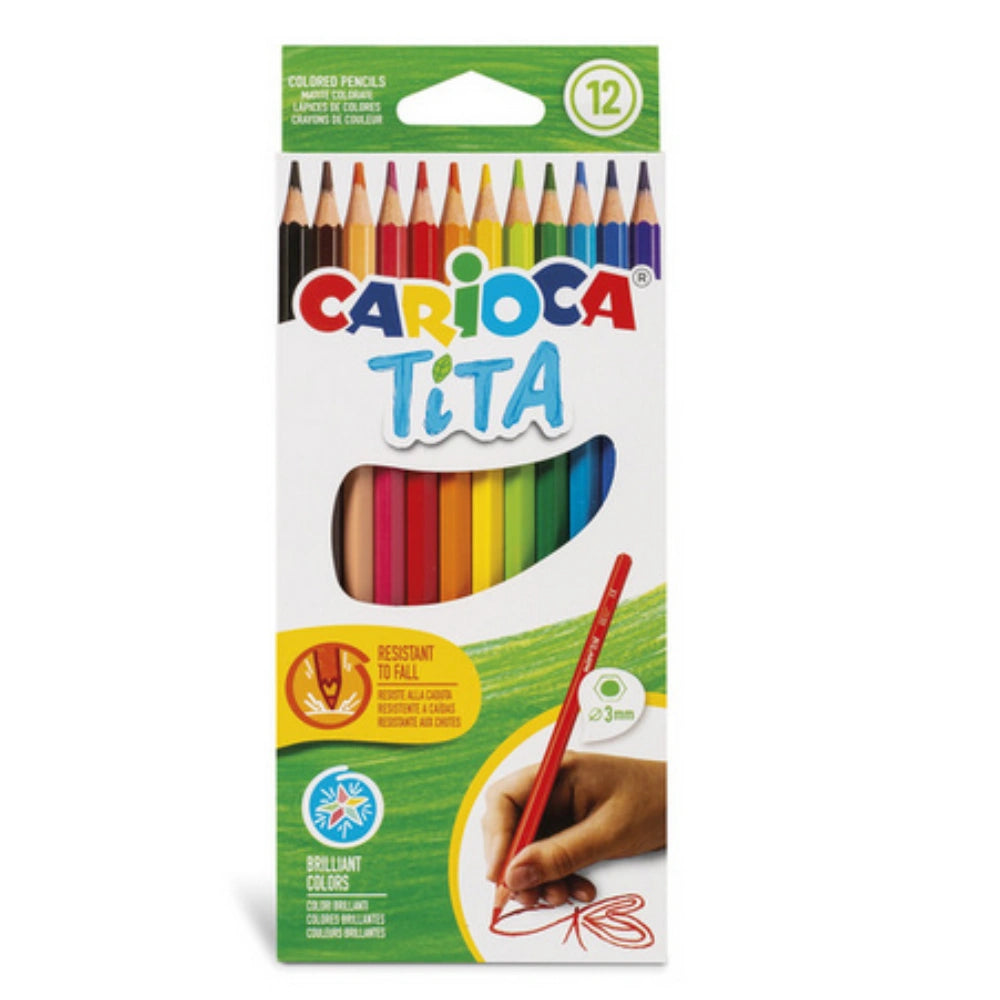 Pastelli carioca Tita 12 colori disponibili da cartoleria claudio a giugliano napoli