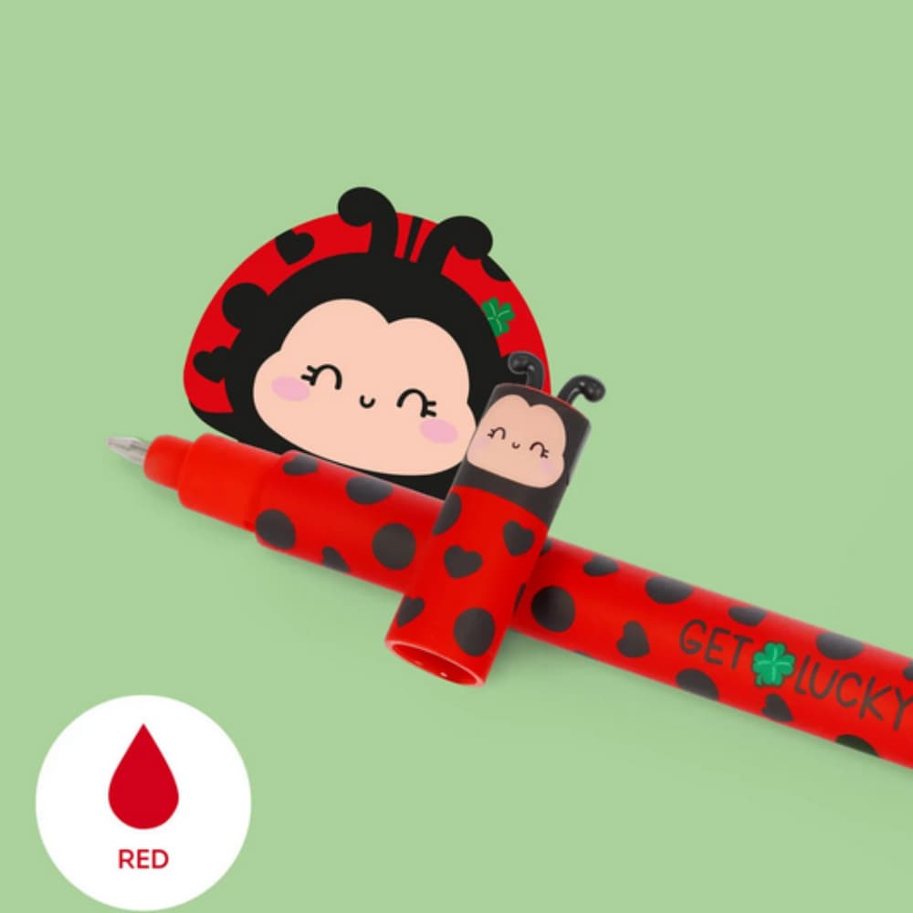 Penna Gel Cancellabile Coccinella Ladybug "Get Lucky" Legami - Erasable Pen