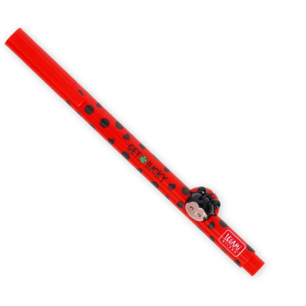 Penna Gel Coccinella Legami Get Lucky 2026 — Topper 3D Kawaii