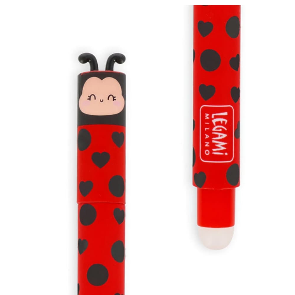 Penna Gel Cancellabile Coccinella Ladybug "Get Lucky" Legami - Erasable Pen