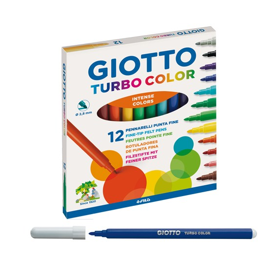 pennarelli giotto turbo color da 12 disponibili da cartoleria claudio a giugliano napoli
