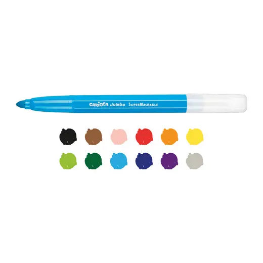 Pennarelli Jumbo Carioca super lavabili 12 colori disponibli da cartoleria claudio a Giugliano in Campania napoli