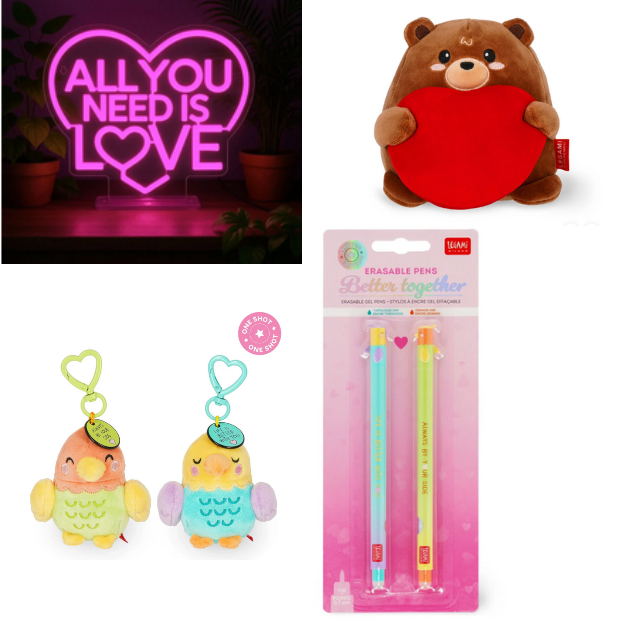 Kit San Valentino Legami - KIT IX - Set di 2 Penne Gel Cancellabili - Better Together - Erasable Pen