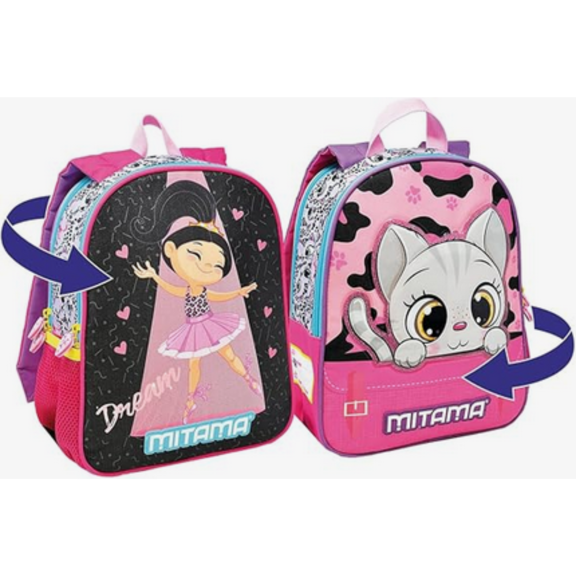 Zaino Asilo Spinny Gatto Girl Mitama LO ZAINO A 2 GRAFICHE!