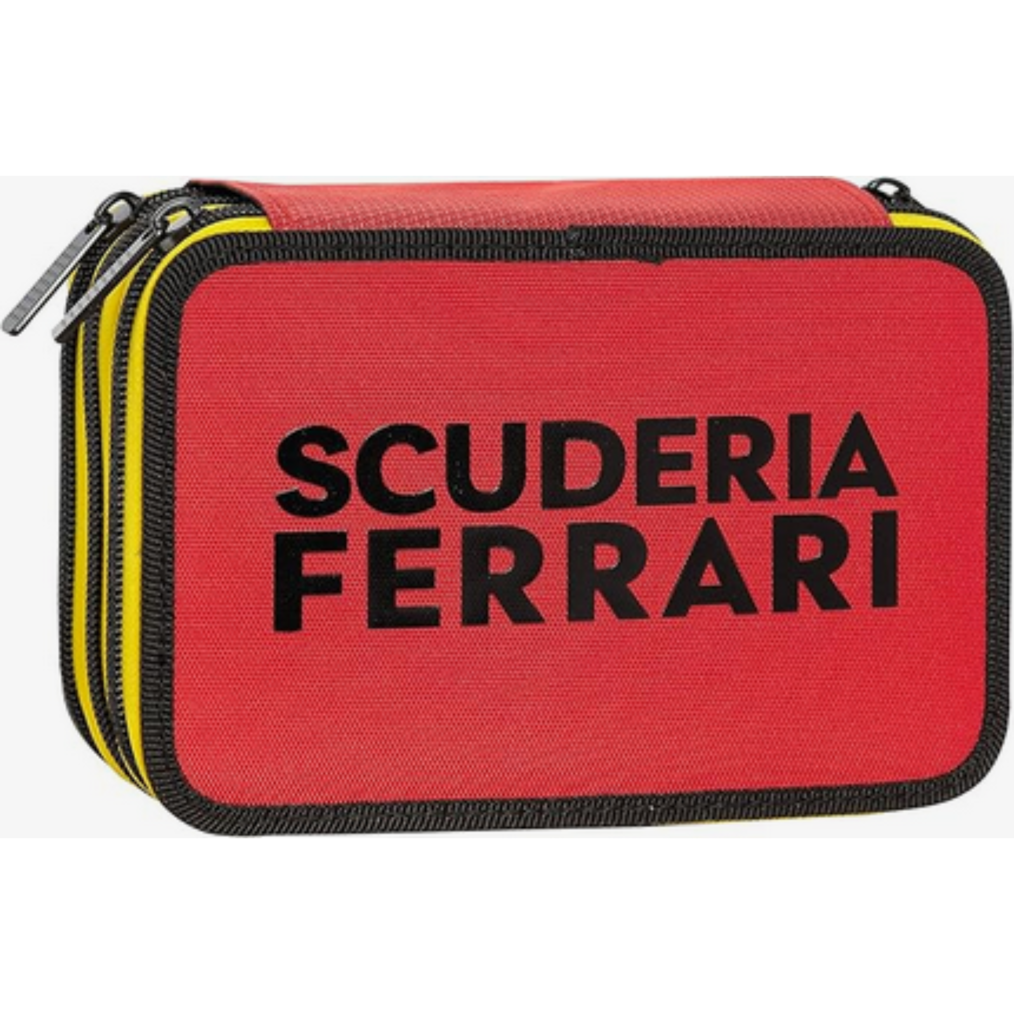 FERRARI KIDS - Astuccio Scuola Ufficiale Ferrari, Astuccio 3 Scomparti Bambino con Set Cancelleria