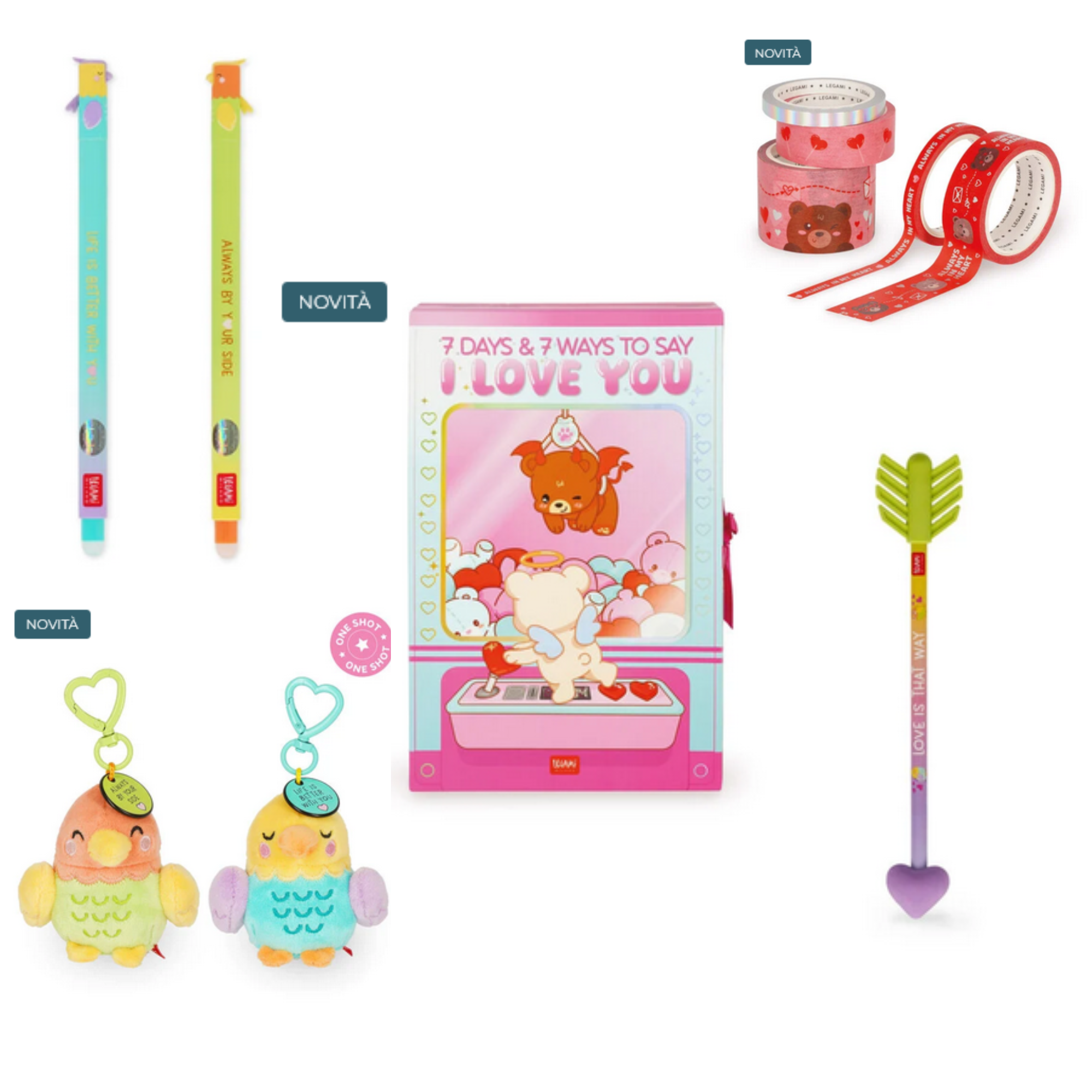 Kit San Valentino Legami - KIT 1 (Set di 2 Penne Gel Cancellabili - Better Together - Erasable Pen)