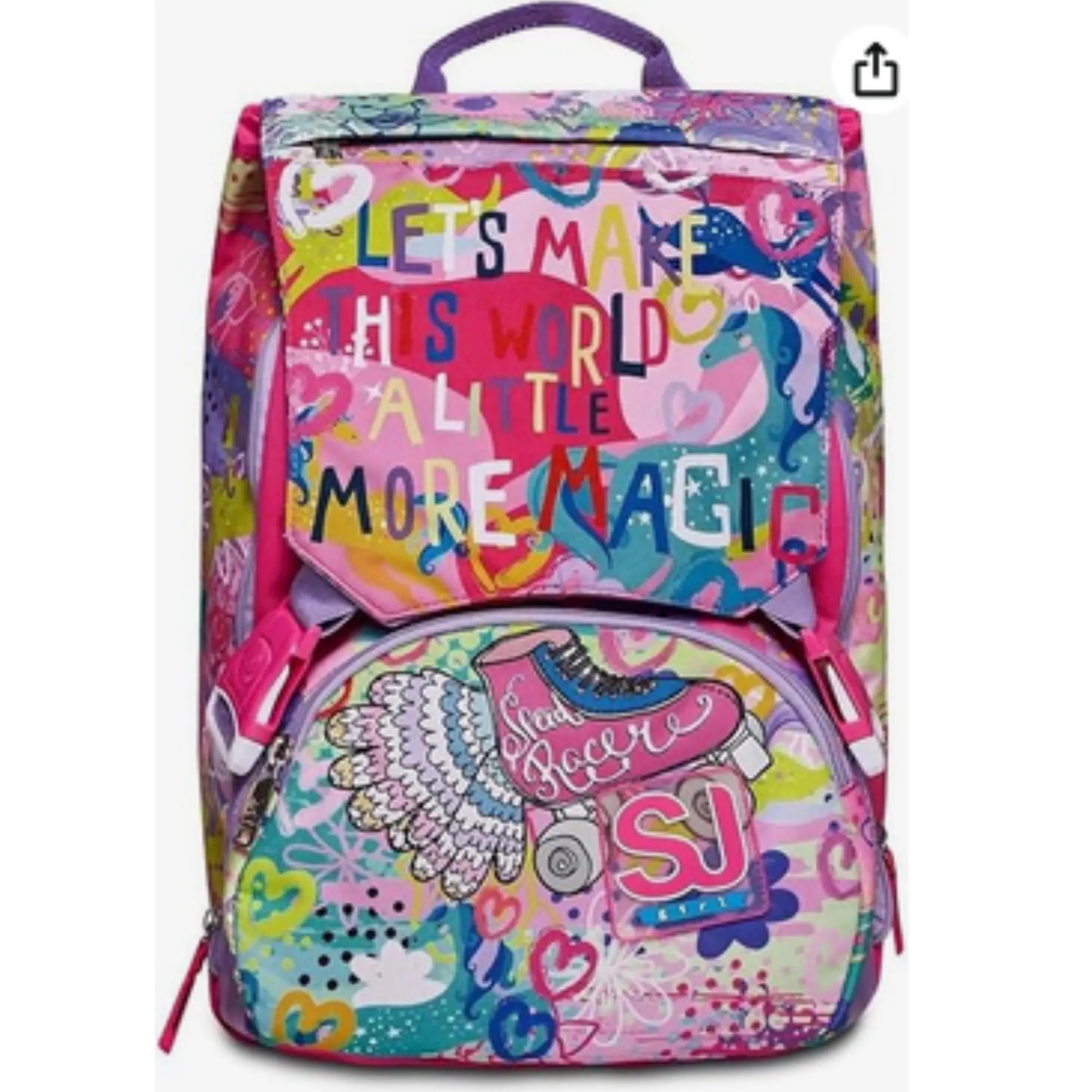 Zaino SJ Girl Sdoppiabile Magicflip - Qualità Seven - Zaino Scuola 2 in 1