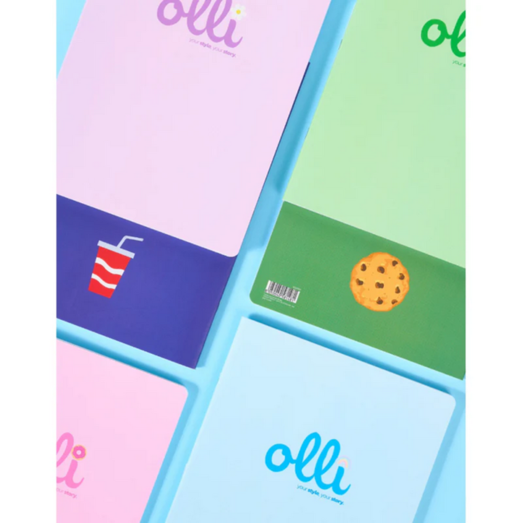 Quaderno Profumato Olli A4 Quadretti 5mm senza Margine — 6 Fragranze — Copertina Scratch & Sniff