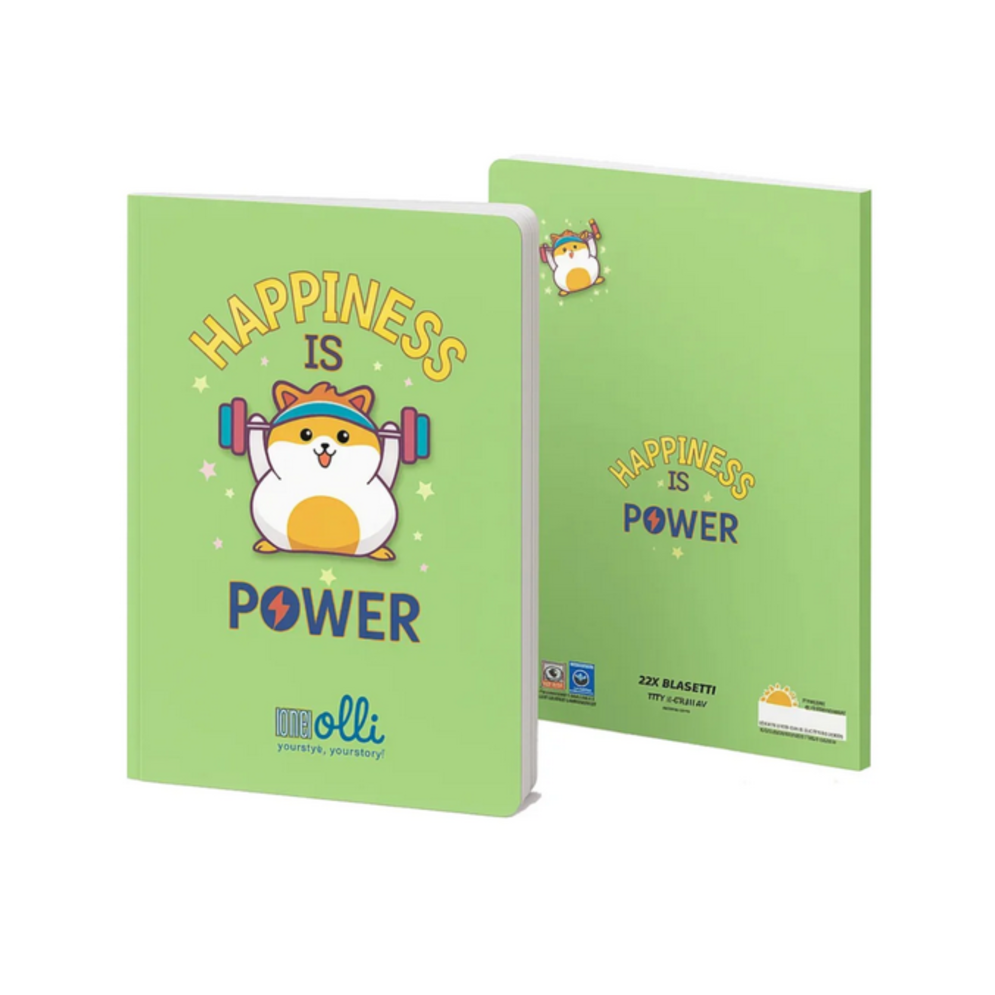 Maxi Quaderno Spillato Olli X One Color Funny Friends A4 - Rigatura miste
