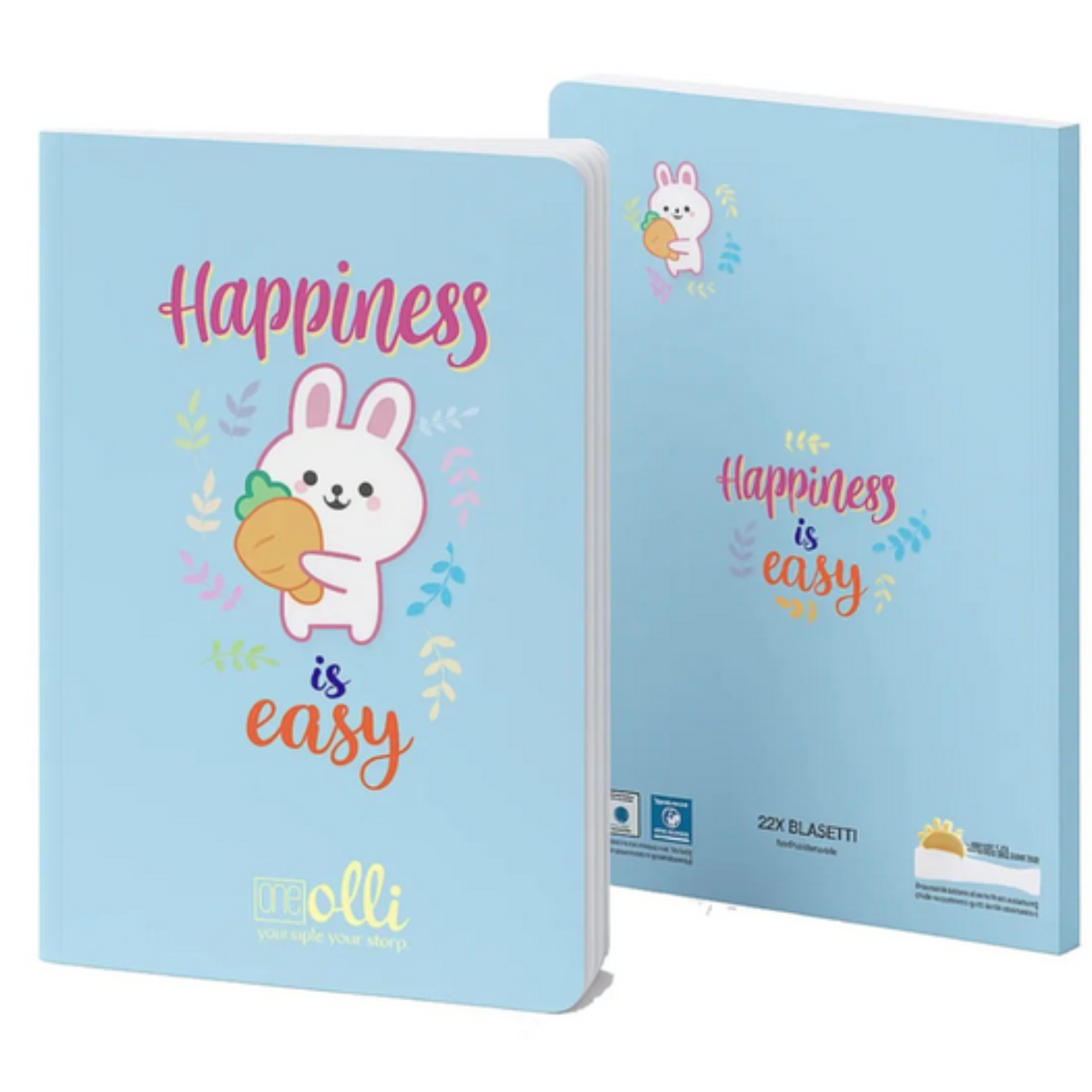Maxi Quaderno Spillato Olli X One Color Funny Friends A4 - Rigatura miste