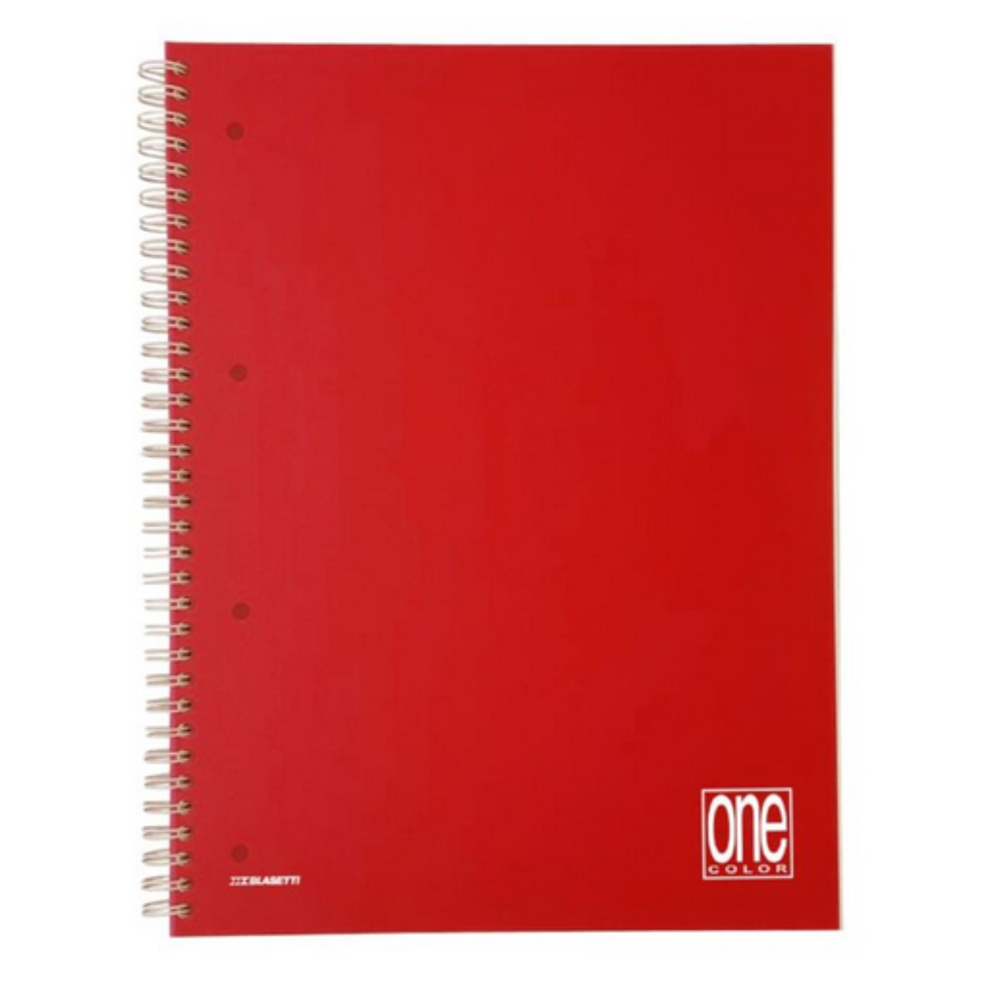 Quaderno Spirale A4 quadretti 5mm One Color con Copertina in Plastica - 60 Fogli