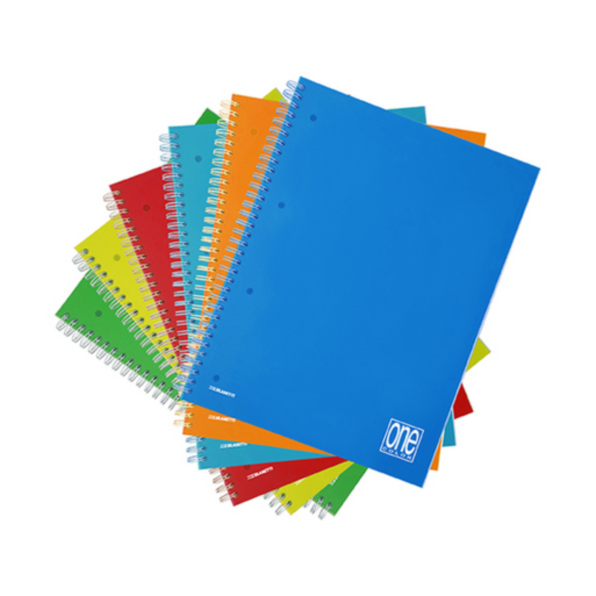 Quaderno Spirale A4 quadretti 5mm One Color con Copertina in Plastica - 60 Fogli