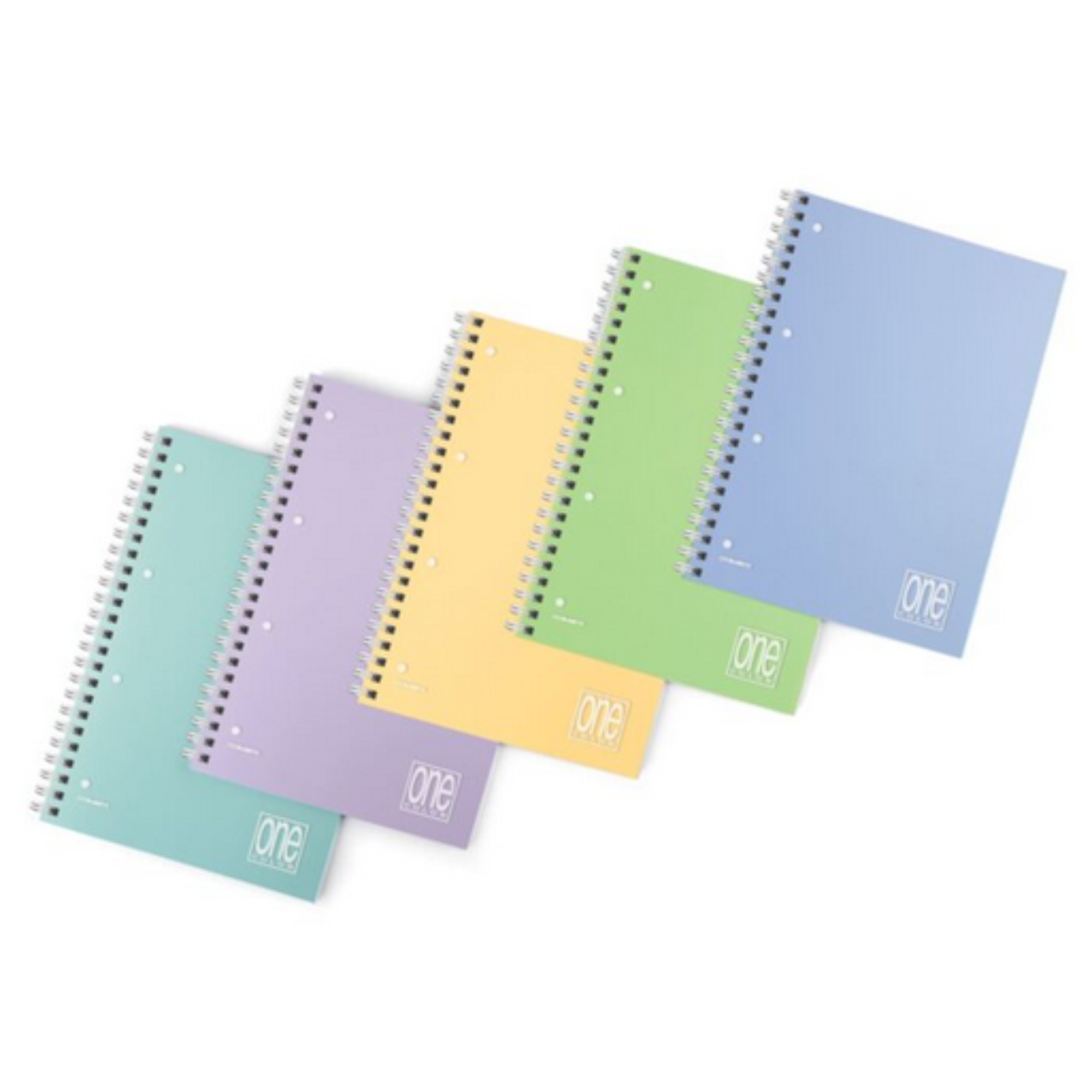 Quaderno Spirale A4 quadretti 1 rigo  con Copertina in Plastica - 60 Fogli colori PASTEL