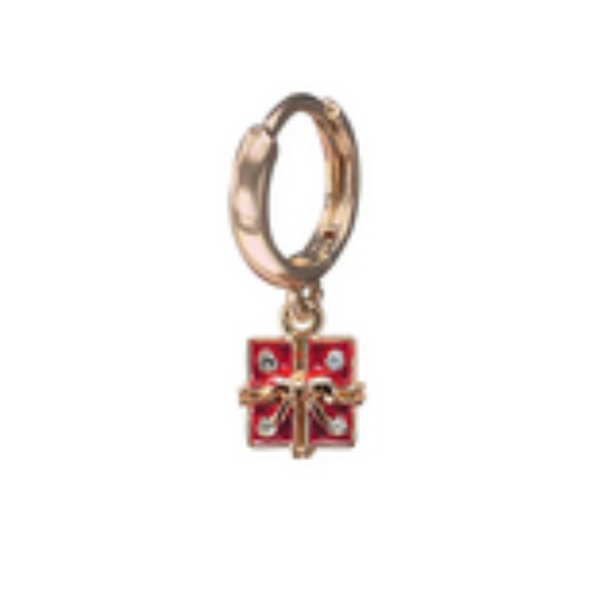 Orecchini con strass color oro rosa