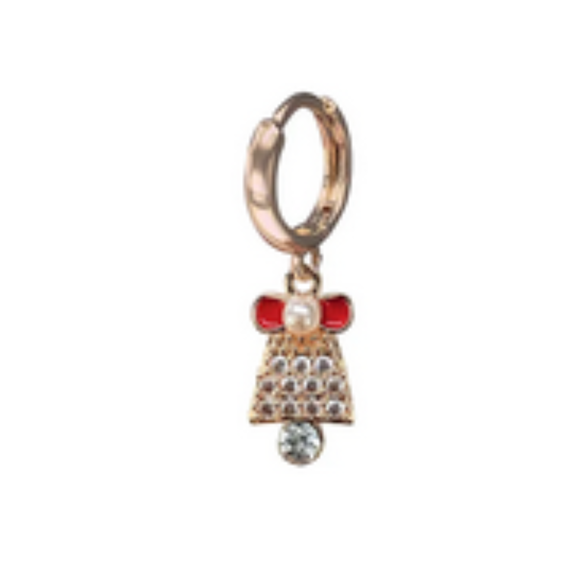 Orecchini con strass color oro rosa