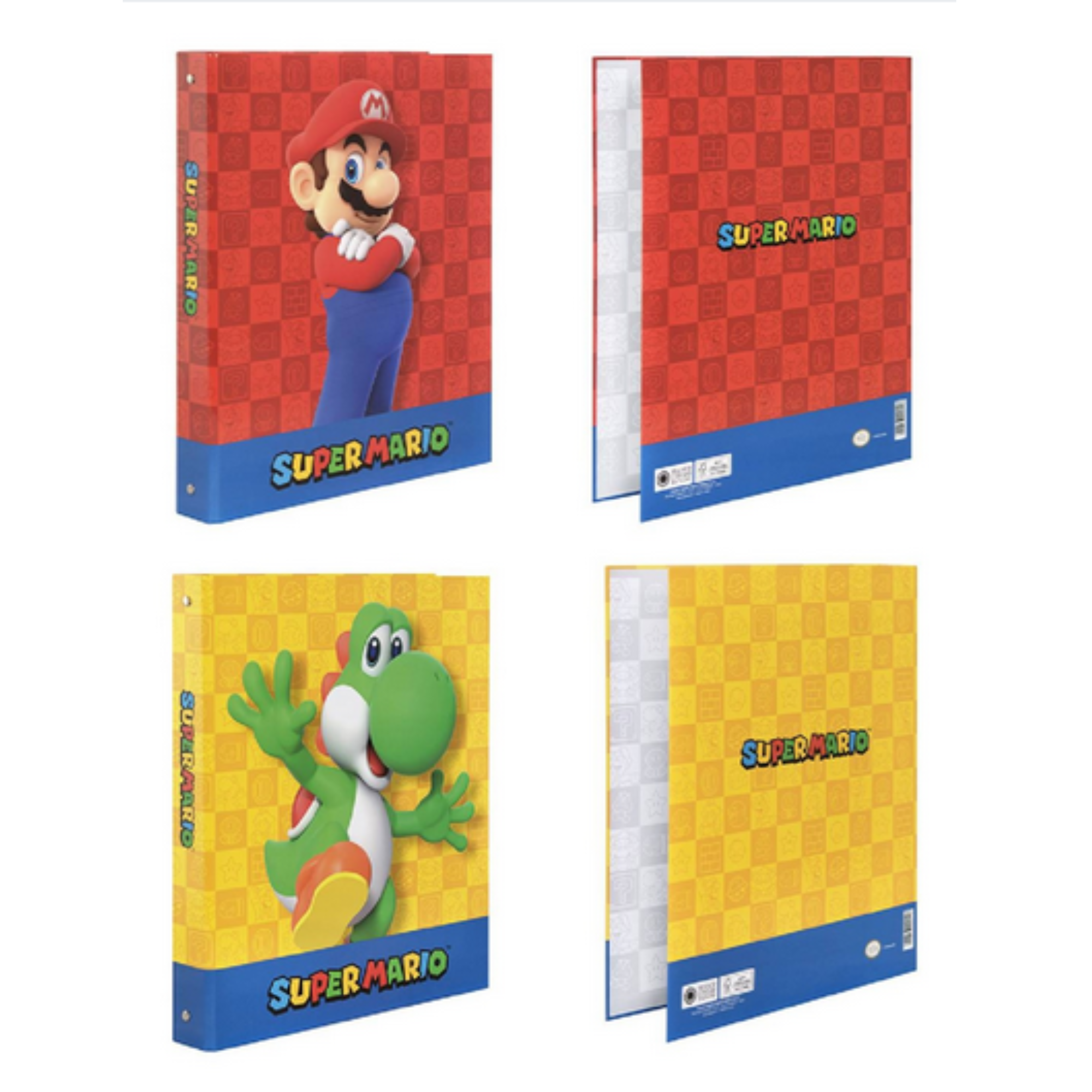 Raccoglitore 4 Anelli Super Mario - 2 Varianti Disponibili - Panini Comics