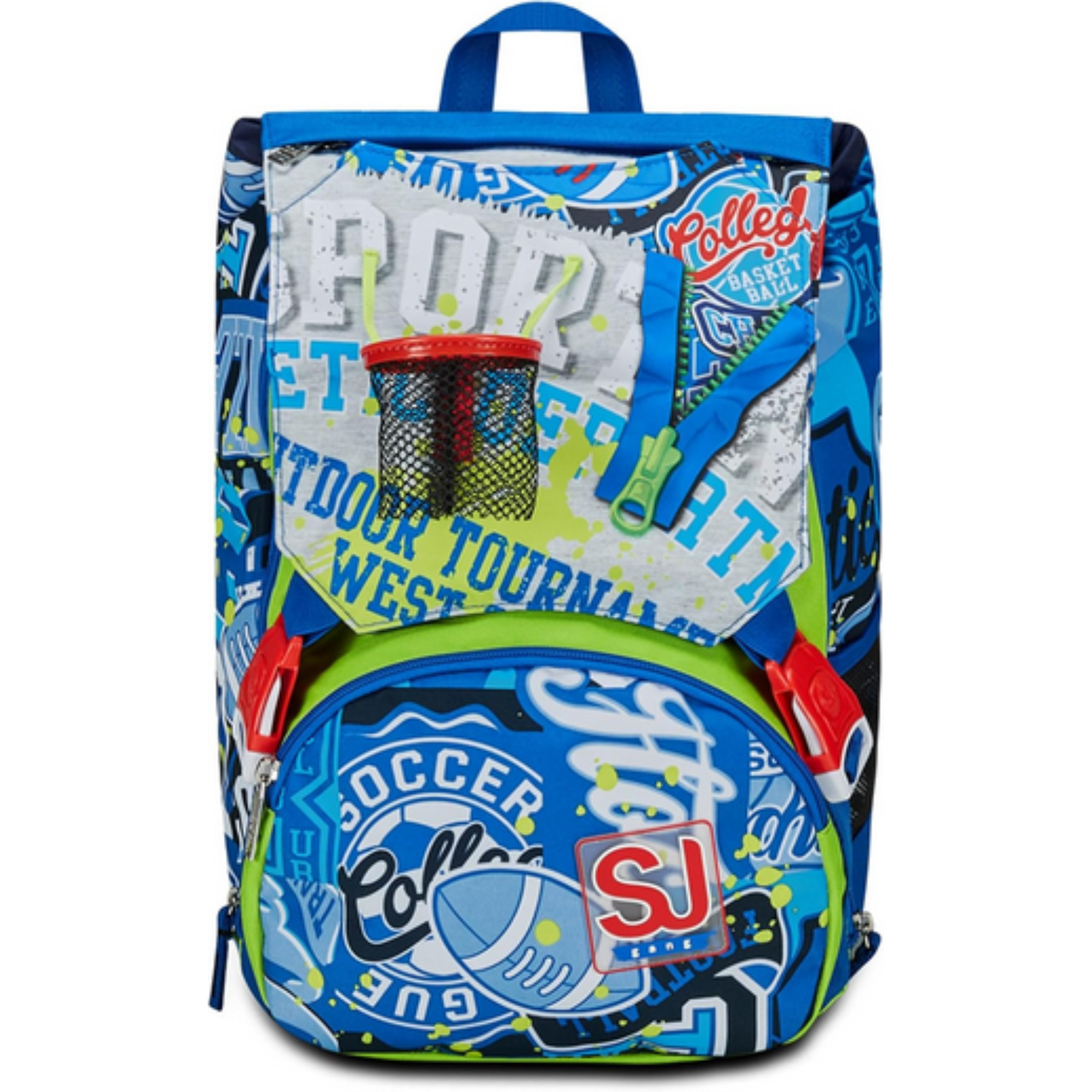 Zaino Scuola Estensibile SJ Gang RealBasket Blu Boy - Qualità Seven