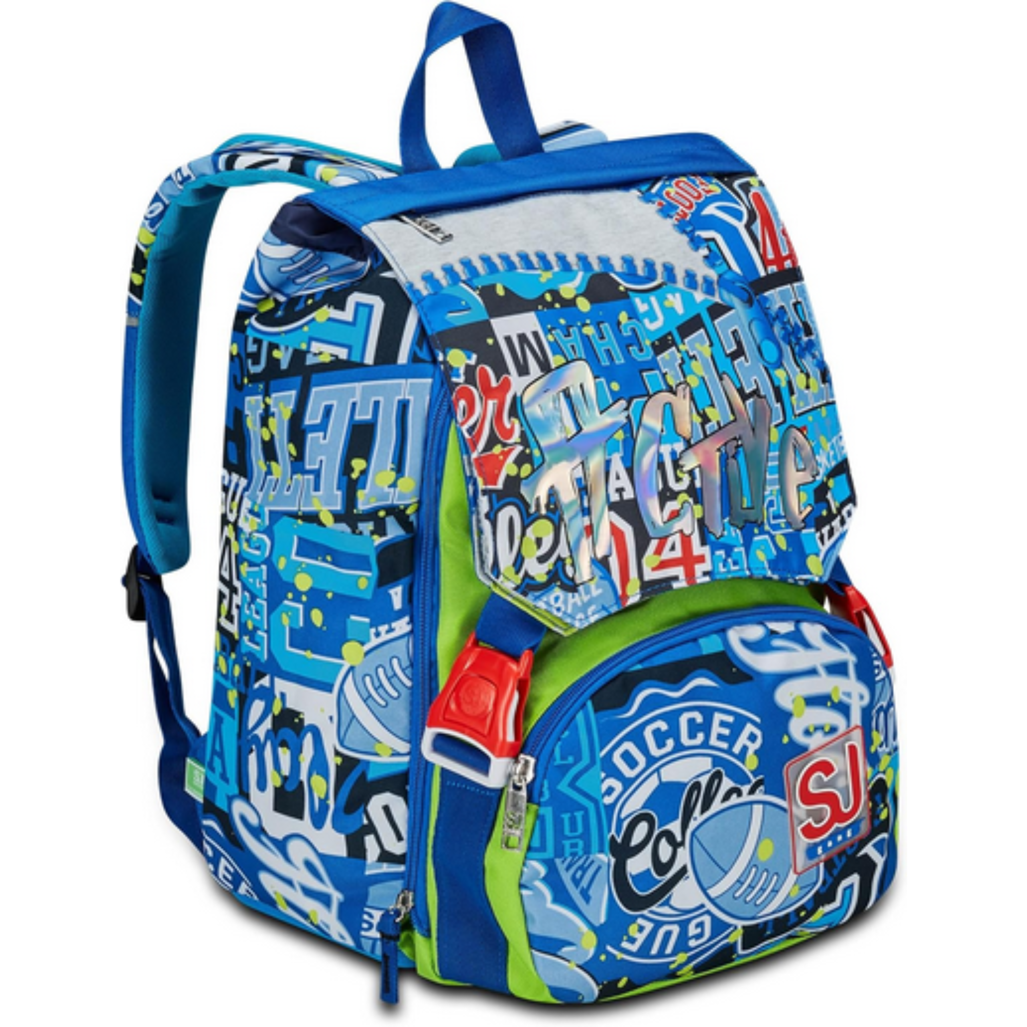 Zaino Scuola Estensibile SJ Gang RealBasket Blu Boy - Qualità Seven