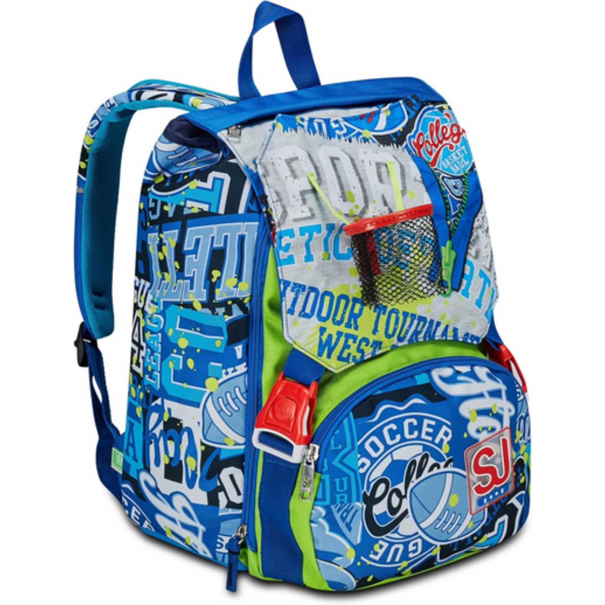 Zaino Scuola Estensibile SJ Gang RealBasket Blu Boy - Qualità Seven