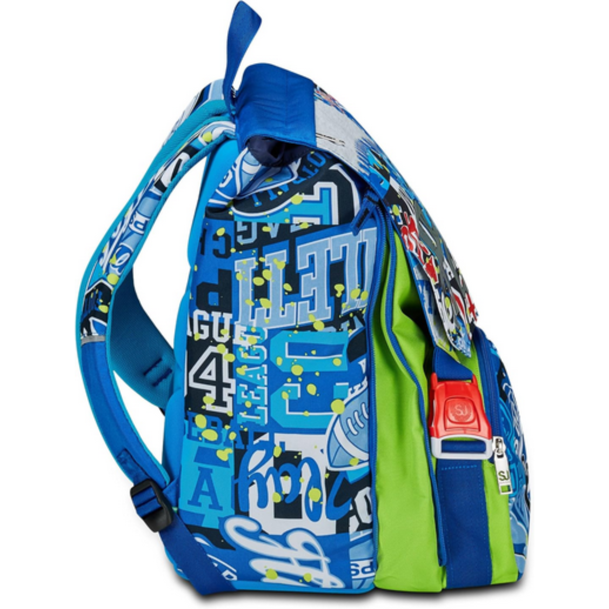 Zaino Scuola Estensibile SJ Gang RealBasket Blu Boy - Qualità Seven