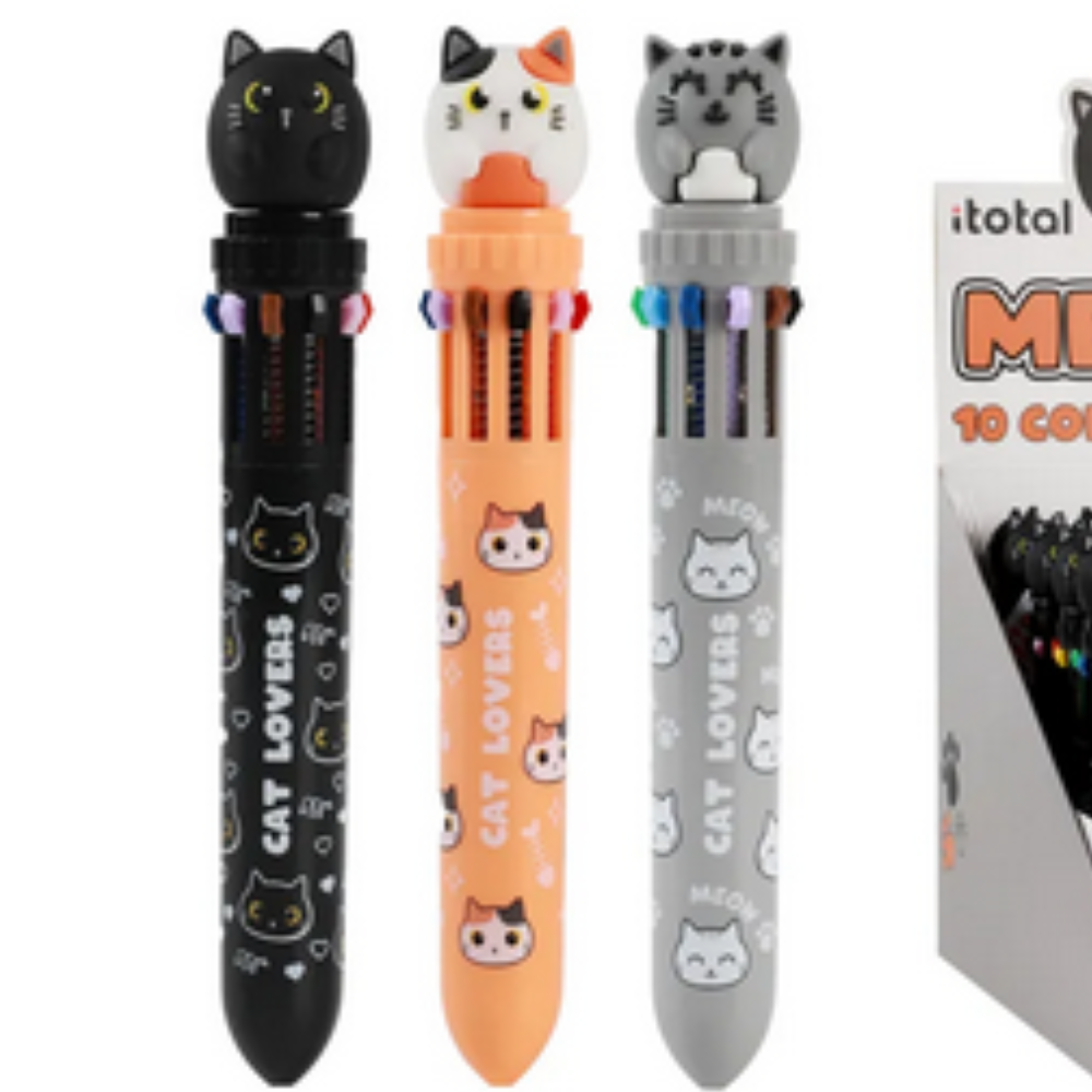 Bag Regalo Gatto I Total 🐱 Set Completo Cancelleria Meow Orange - 7 Articoli Coordinati